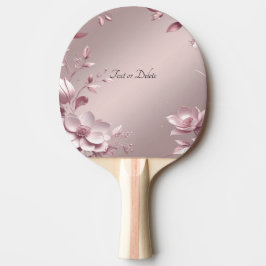 Raquete de Ping Pong Floral Rosa