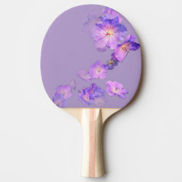 Raquete De Ping Pong Flores azuis e brancas