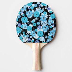 Raquete De Ping Pong Flores De Aquarela: Uma Tapeçaria Delicada