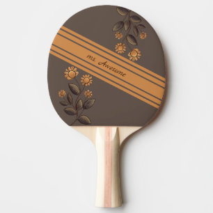 Raquete De Ping Pong Flores de ouro