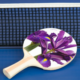 Raquete De Ping Pong Flores De Sensação De Roxo Iris Neerlandesas Elega