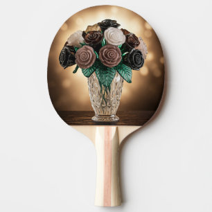 Raquete De Ping Pong Flores de vidro
