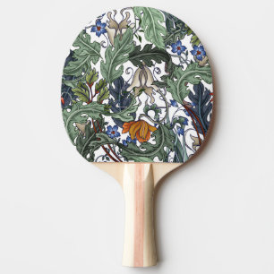 Raquete De Ping Pong Flores, deco de arte, moderno, sem costura.