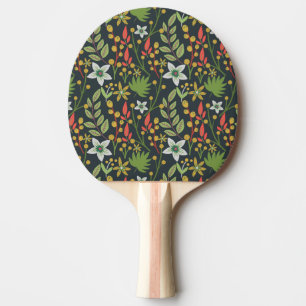Raquete De Ping Pong Flores florais sem costura coloridas
