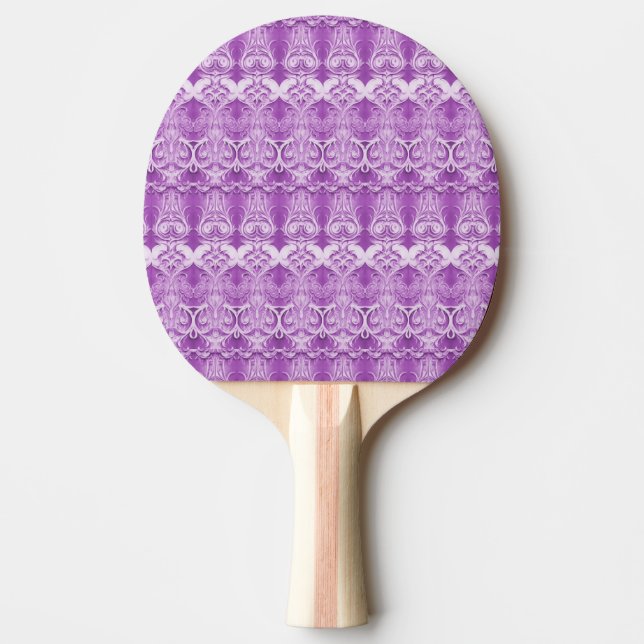 Raquete De Ping Pong Flores Roxas Dobram Ping Pong Pino (Frente)
