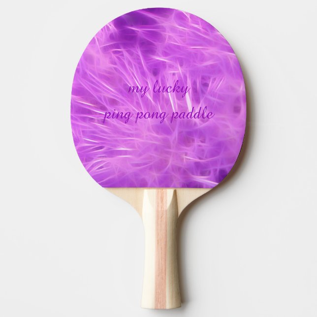 Raquete De Ping Pong Flores Roxas Transformadas (Frente)