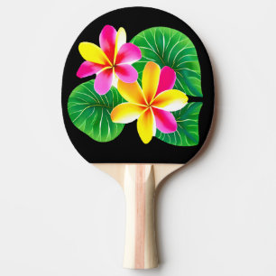 Raquete De Ping Pong Flores Tropicais De Plumeria