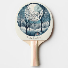 Raquete De Ping Pong Floresta Nórdica Moonliada, personalizável