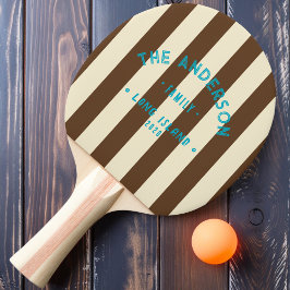 Raquete De Ping Pong Floresta Profunda à Beira-Mar Faixa Marrom & Sobre