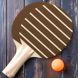 Raquete De Ping Pong Floresta Profunda Marrom Listrada e Lisa