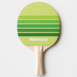 Raquete De Ping Pong Folha de Lírio Verde Através de Faixas com Nome