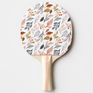 Raquete De Ping Pong folhas de árvores