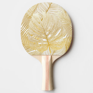 Raquete De Ping Pong Folhas tropicais de palma: padrão de colheita.