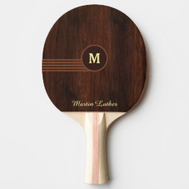 Raquete De Ping Pong Fonte Branca de Textura de Madeira de Nome Persona