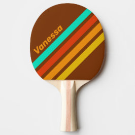 Raquete De Ping Pong Forest Floor Fog Angled Striping with Name