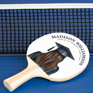 Raquete De Ping Pong Formando Feminino Personalizado de Graduação Moder