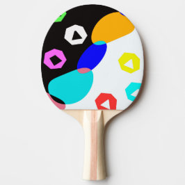 Raquete De Ping Pong Formas coloridas