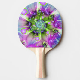 Raquete De Ping Pong Formas espirais coloridas, redondas, forma Abstrat