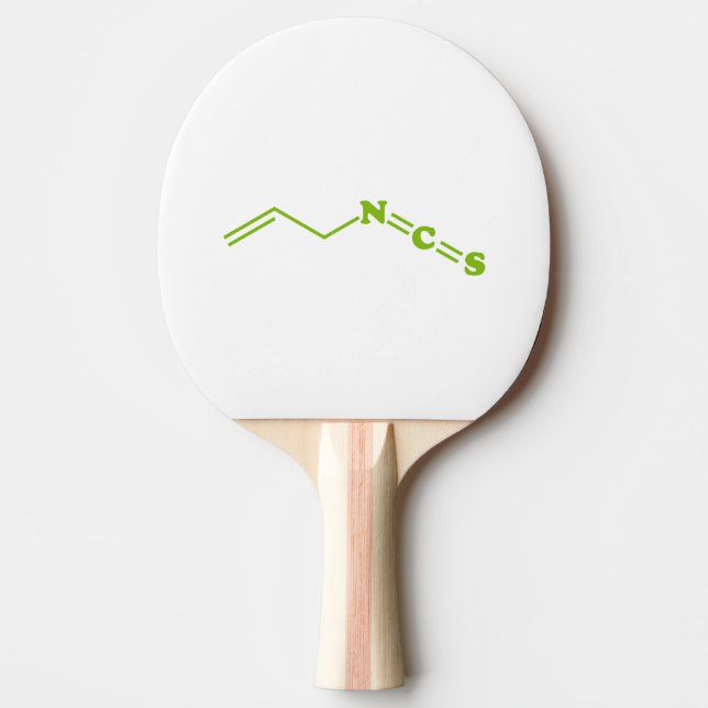 Raquete De Ping Pong Fórmula Molecular Wasabi Allyl Isotiocianato (Frente)