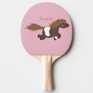 Raquete De Ping Pong Foto de desenho animado de Shetland em circulação
