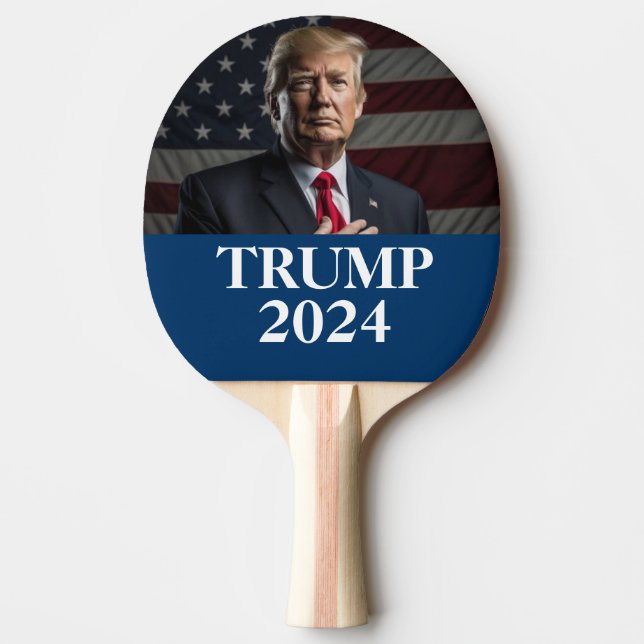 Raquete De Ping Pong Foto de Donald Trump - Excelente Trump 2024 Keep A (Frente)