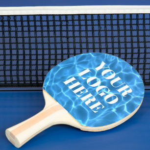 Raquete De Ping Pong Foto de Piscina Azul Água para o Seu Logotipo
