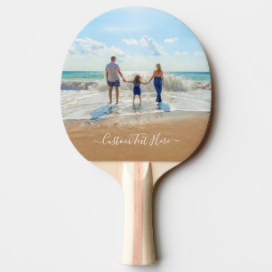 Raquete De Ping Pong Foto e texto personalizados - Família - seu próp