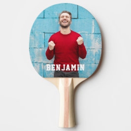 Raquete De Ping Pong Foto personalizada com nome personalizado