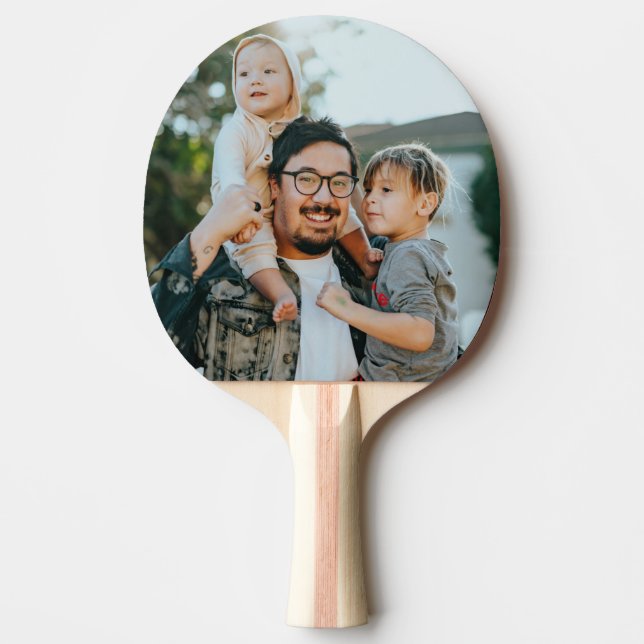 Raquete De Ping Pong Foto Personalizada da Família Personalizada (Frente)