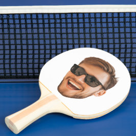 Raquete De Ping Pong Foto Personalizada Engraçada de Homens