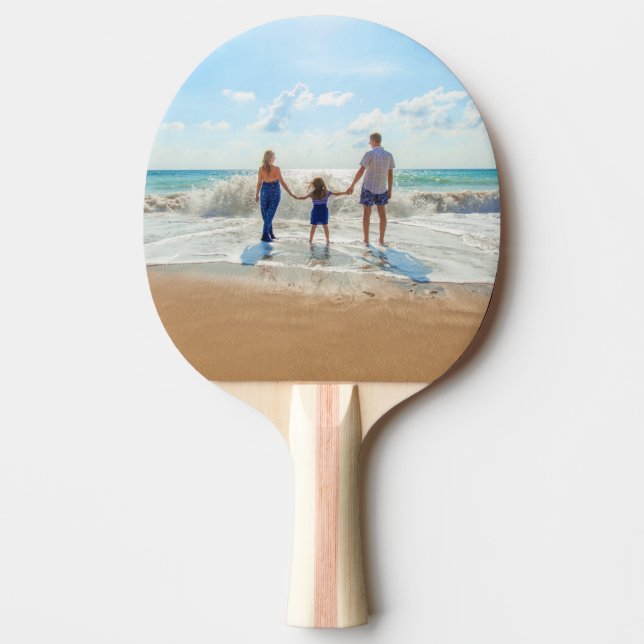Raquete De Ping Pong Foto Personalizada Seu Próprio Presente Personaliz (Frente)