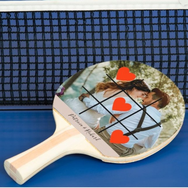 Raquete De Ping Pong Foto personalizar o amor do Namorados (Criador carregado)