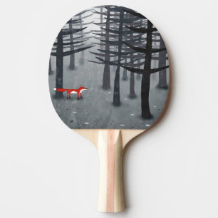 Raquete De Ping Pong Fox Forest Art