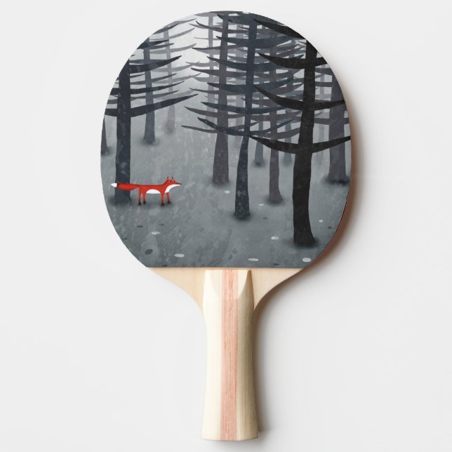 Raquete De Ping Pong Fox Forest Art (Frente)