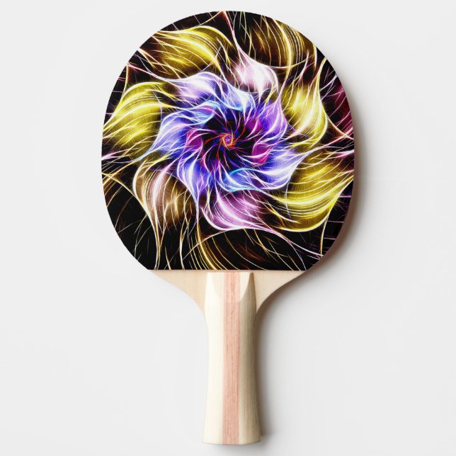 Raquete De Ping Pong fractal flower (Frente)