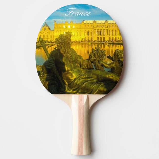 Raquete De Ping Pong França Arquitetura Paris Sunset Versailles (Frente)