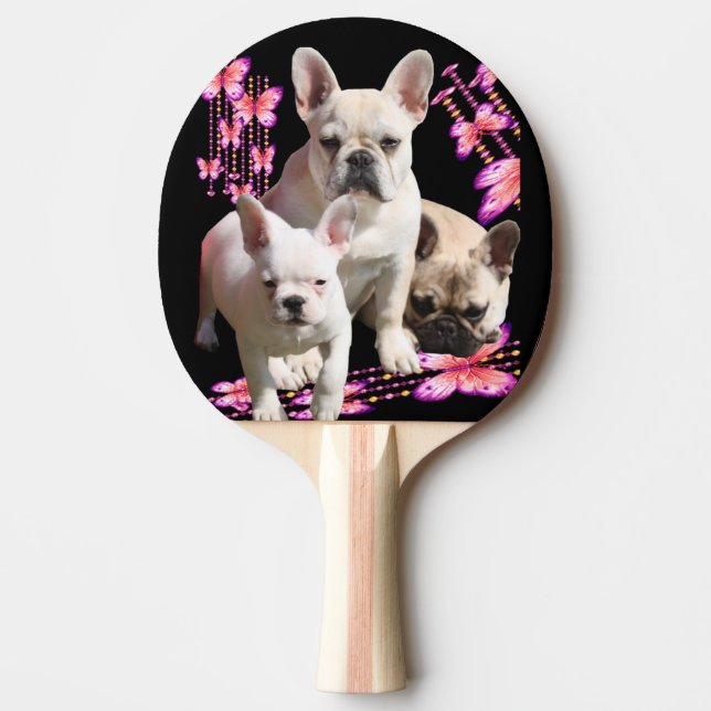 Raquete De Ping Pong Französische Bulldoggen Schmetterling  Bulldog (Frente)