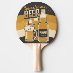 Raquete De Ping Pong Frasco de Cerveja Personalizado Bar Repetitivo