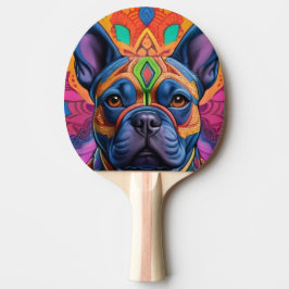 Raquete De Ping Pong Frenchie Fun Birthday Fantasy