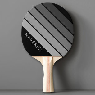 Raquete De Ping Pong Frente de faixa retrorativa Cinza preta víbora