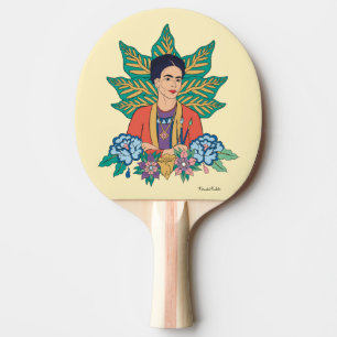 Raquete De Ping Pong Frida Kahlo Colorful Floral Graphic
