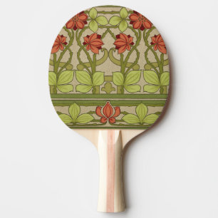 Raquete De Ping Pong Frieze Border Art Nouveau Floral