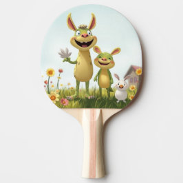 Raquete De Ping Pong Fröhliche Wiesengang – Bunte Tierfreunde im Frühli