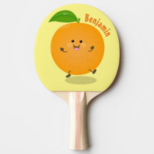 Raquete De Ping Pong Fruta de citrinos de laranja-dança