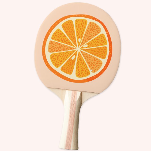 Raquete De Ping Pong Fruta de Diversão Citrus Orange (Orange citrus fruit fun ping pong paddle)