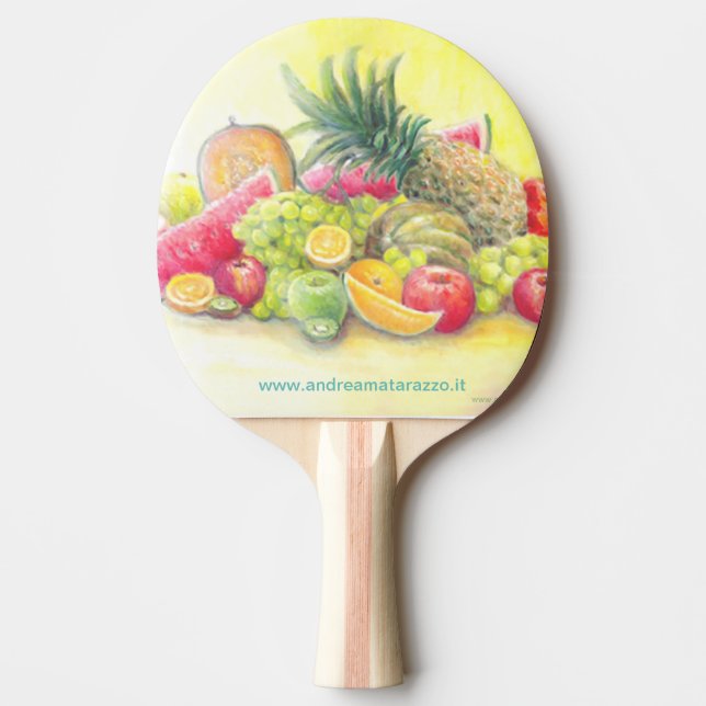 Raquete De Ping Pong Frutas felizes (Frente)