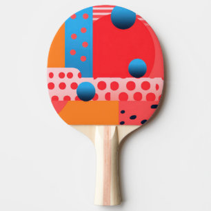 Raquete De Ping Pong Fundo de cor variável com círculos e formas
