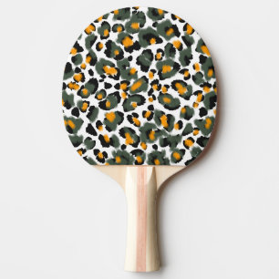 Raquete De Ping Pong Fundo de Impressão de Animais Leopard