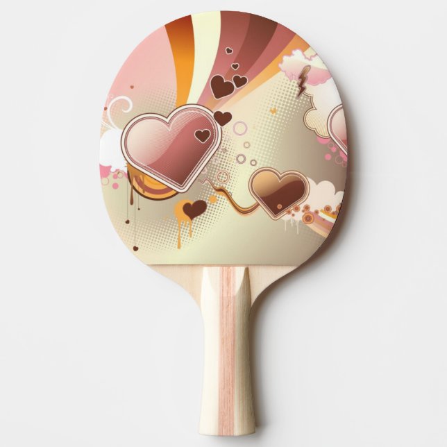 Raquete De Ping Pong Fundo denominado do design (Frente)