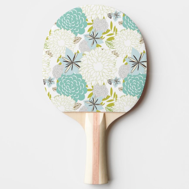 Raquete De Ping Pong Fundo floral (Frente)